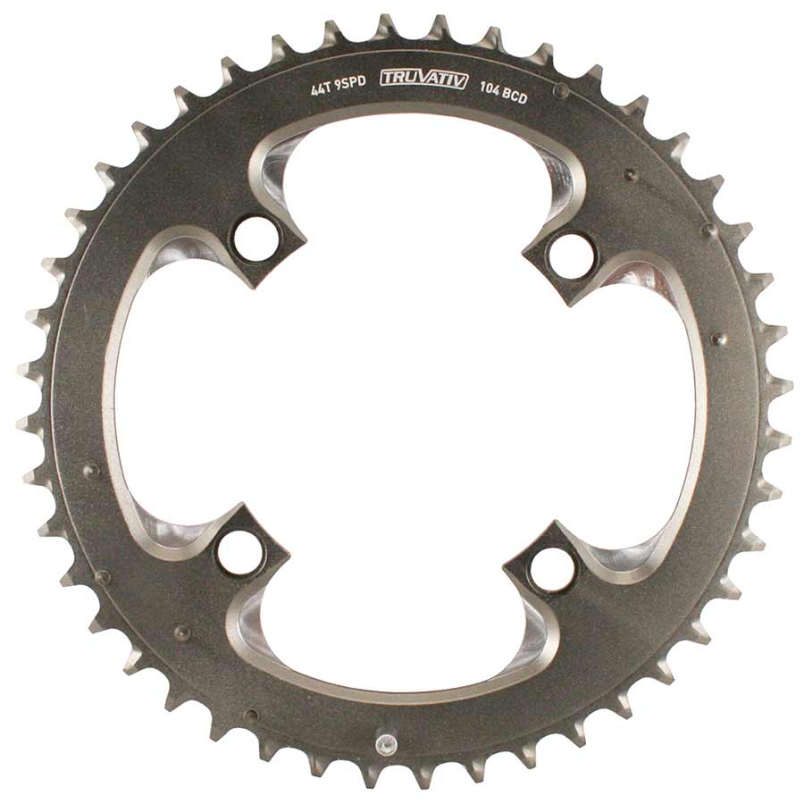 Truvativ 44T 9 sp BCD 104mm 4-Bolt Outer Chainring For 22/33/44 Aluminum Grey 11.6215.188.040