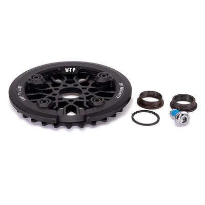 We The People Pathfinder Guard Combo Chainring Teeth: 28 6061-T6 Aluminum Black Set