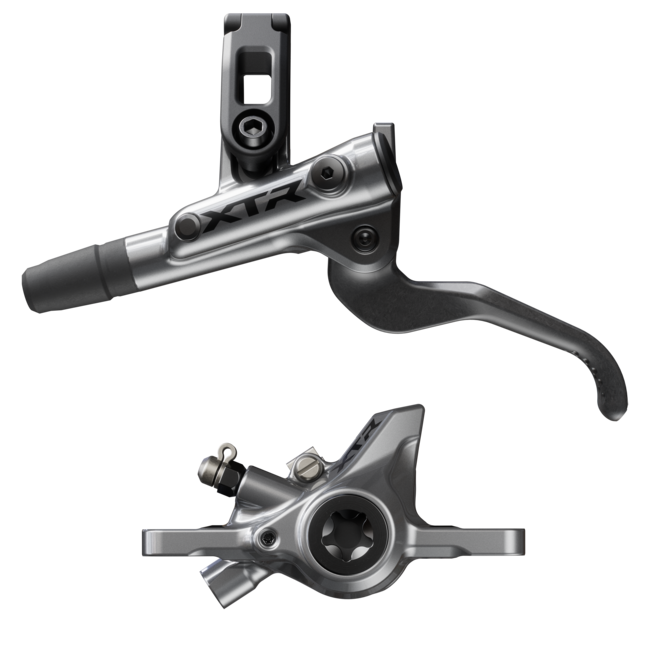 Shimano XTR M9200 XC Disc Brakeset - Post Mount 2-Piston Caliper SM-BH90-SS Hose Metal Pads Gray - Open Box, New
