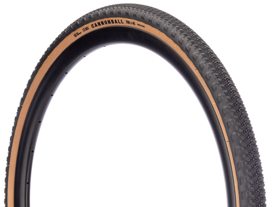 Teravail Cannonball Tire - 700 x 45 Tubeless Folding Tan Durable Fast Compound