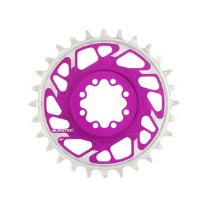Burgtec 3mm Offset Thick Thin Chainring SRAM 8-Bolt 28T Purp