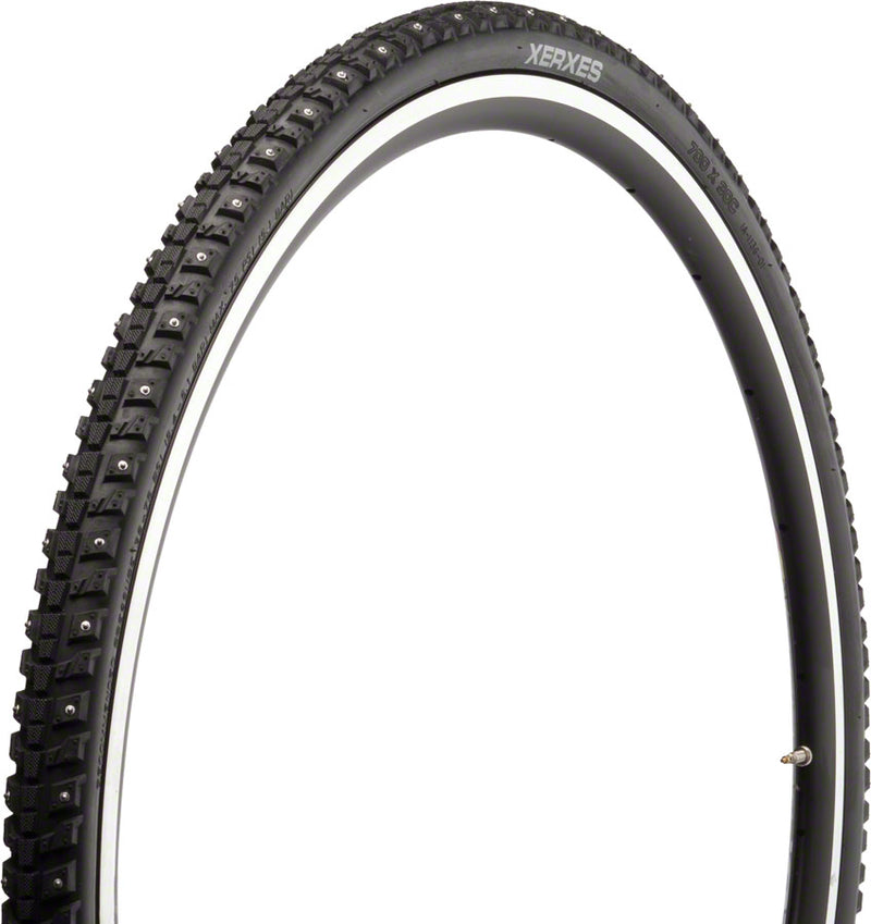 45NRTH Xerxes Tire - 700 x 30 Clincher Wire BLK 33 TPI 140 Carbide Steel Studs