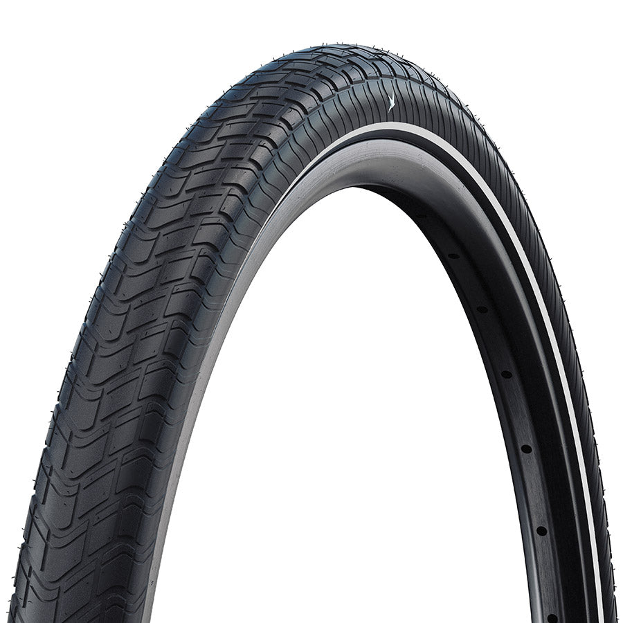 Schwalbe Motion Big Apple Hybrid Tire 27.5''x2.35 Wire Clincher Addix Green RaceGuard Reflex 67TPI Black