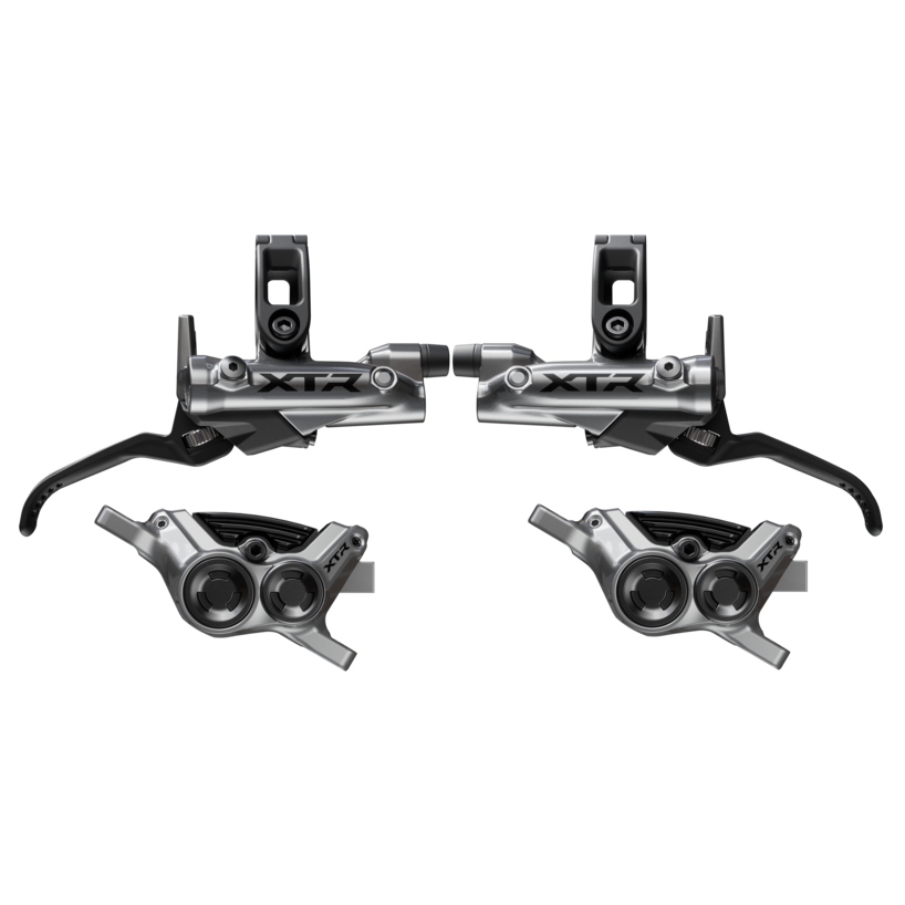 Shimano XTR M9220 Enduro Disc Brake Upgrade Kit - Right and Left BL-M9220 Levers Post Mount Front and Rear BR-M9220 4-Piston Calipers