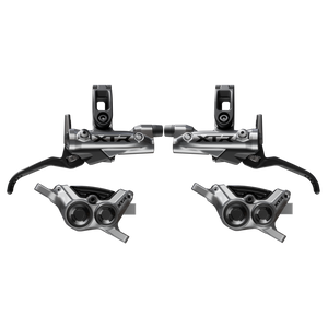 Shimano XTR M9220 Enduro Disc Brake Upgrade Kit - Right and Left BL-M9220 Levers Post Mount Front and Rear BR-M9220 4-Piston Calipers