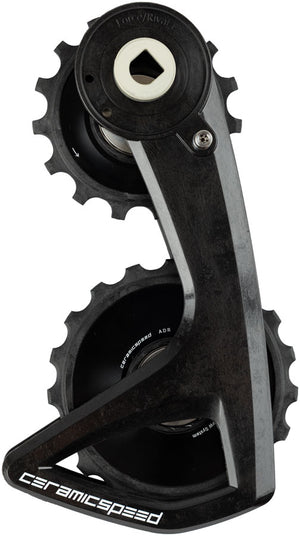 CeramicSpeed OSPW RS Alpha Pulley Wheel System SRAM Force E1 Rival E1 AXS - ALPHA Aluminum Pulley Carbon Cage BLK