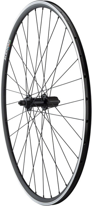 Quality Wheels Tiagra/DA22 Rear Wheel - 700 QR x 130mm Rim Brake HG 11 Road BLK Clincher 32H