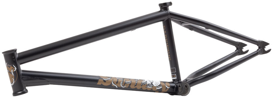 Sunday Darkwave BMX Frame - 21" TT Matte Black/Gold Decal