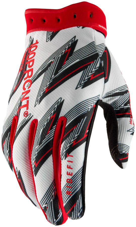 100% Ridefit Gloves - Red Medium