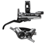 Shimano XTR M9220 Enduro Disc Brake Lever - Right/Rear Post Mount 4-Piston Caliper SM-BH90-SBM Hose Finned Metal Pads Gray