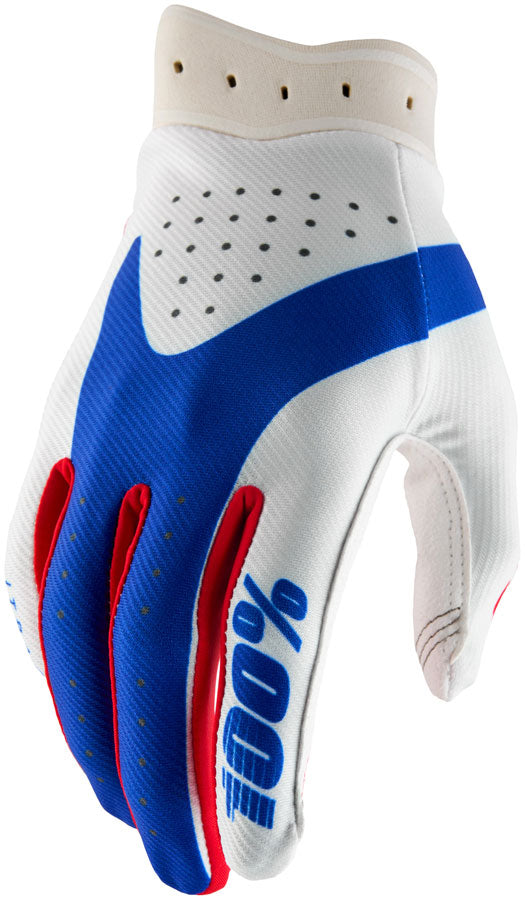 100% Itrack Gloves - Red/White/Blue Medium