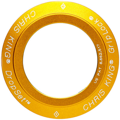 Chris King DropSet 2-4 Headset Bearing Cap GripLock Assembly - Matte Gold 50th Anniversary