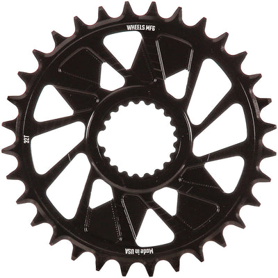 Wheels Manufacturing Direct Mount Chainring - 32t Shimano Direct Mount 1.5mm Outboard Offset T-Type Chain Compatible BLK
