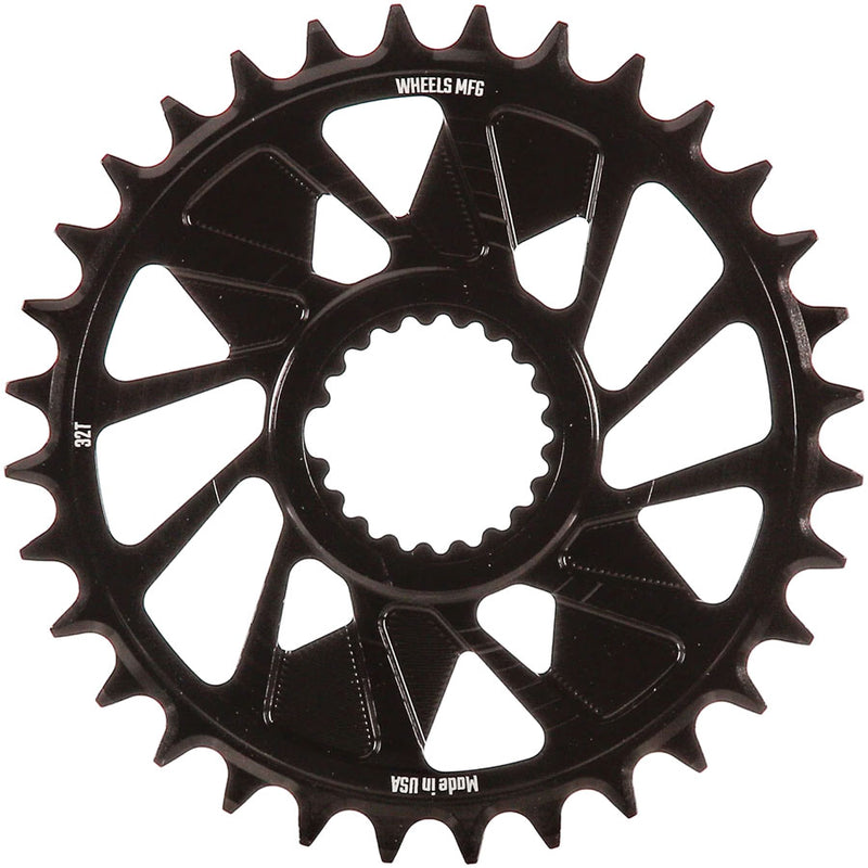 Wheels Manufacturing Direct Mount Chainring - 32t Shimano Direct Mount 1.5mm Outboard Offset T-Type Chain Compatible BLK