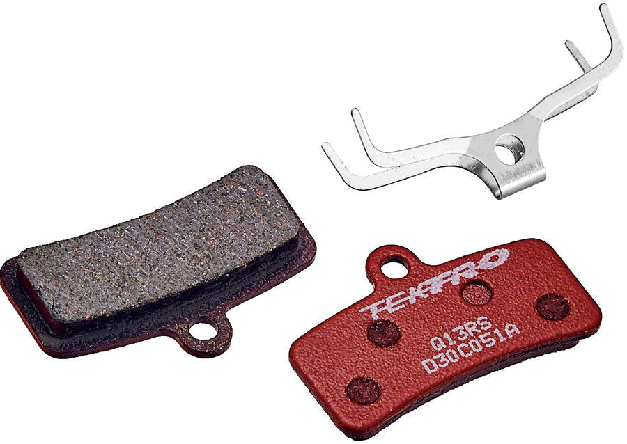 Tektro Q13RS Disc Brake Pad - Overall Balanced Resin Compound 5mm Thickness For 4-Piston Brake Caliper