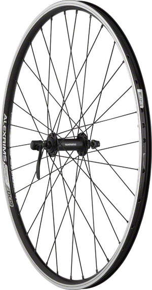 Quality Wheels Value Double Wall Series Front Wheel - 26" QR x 100mm Rim Brake BLK Clincher 32H