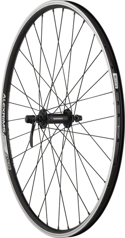 Quality Wheels Value Double Wall Series Front Wheel - 26" QR x 100mm Rim Brake BLK Clincher 32H