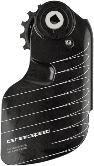 CeramicSpeed OSPW Pulley Wheel Aero Alpha System SRAM Red D1/E1 Force D1 AXS - ALPHA Aluminum Pulley Carbon Cage BLK v2