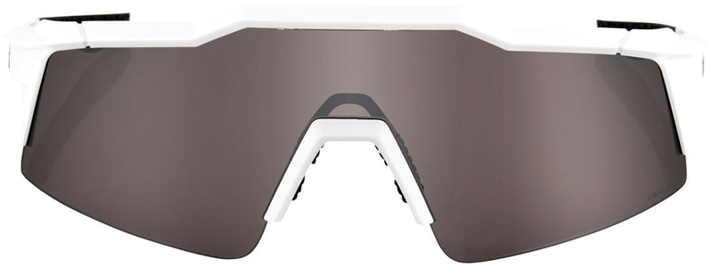 100% Speedcraft SL Sunglasses - Matte White/Hiper Silver Mirror Lens