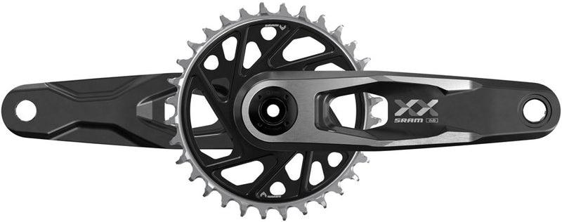 SRAM XX Downhill T-Type Crankset - 150mm 7-Speed 34t 3mm Offset Chainring Direct Mount 55mm Chainline DUB Wide Spindle BLK