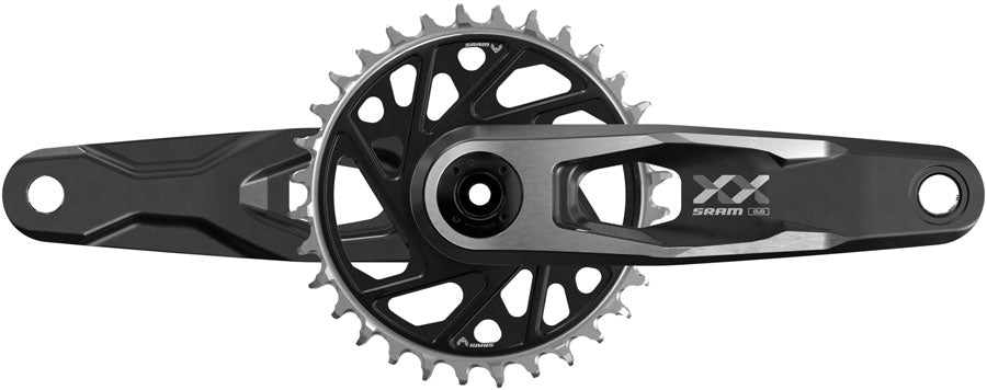 SRAM XX Downhill T-Type Crankset - 160mm 7-Speed 34t 3mm Offset Chainring Direct Mount 55mm Chainline DUB Wide Spindle BLK