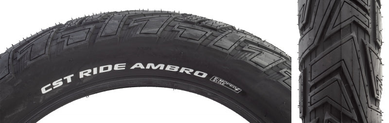 CST Ride Ambro Tire - 20 x 4 Clincher Wire Black Ebike