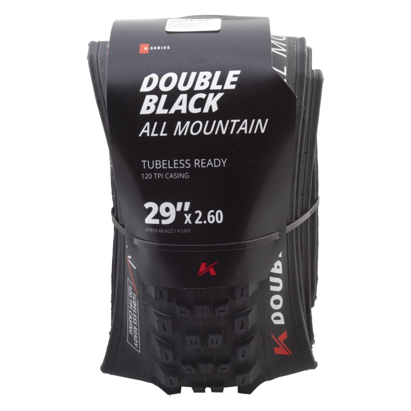 Kenda Double BLK Tire - 29 x 2.60 Tubeless Folding BLK All Mountain Triple
