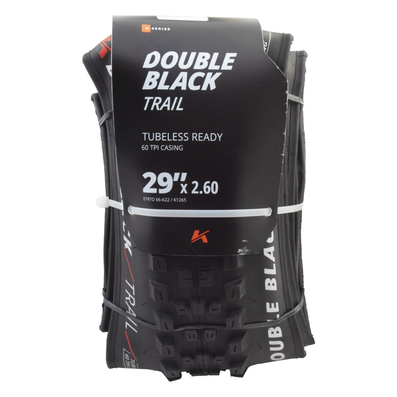Kenda Double Black Tire - 29 x 2.60 Tubeless Folding Black Trail Dual Layer