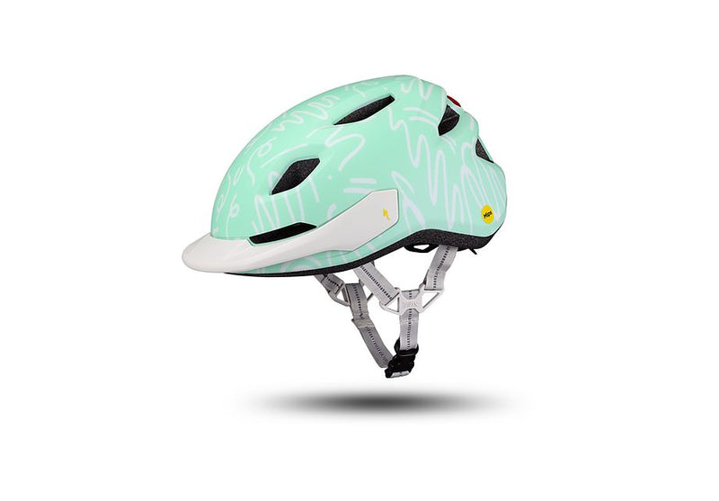 Specialized shuffle 2 led helmet dune white graphic chld