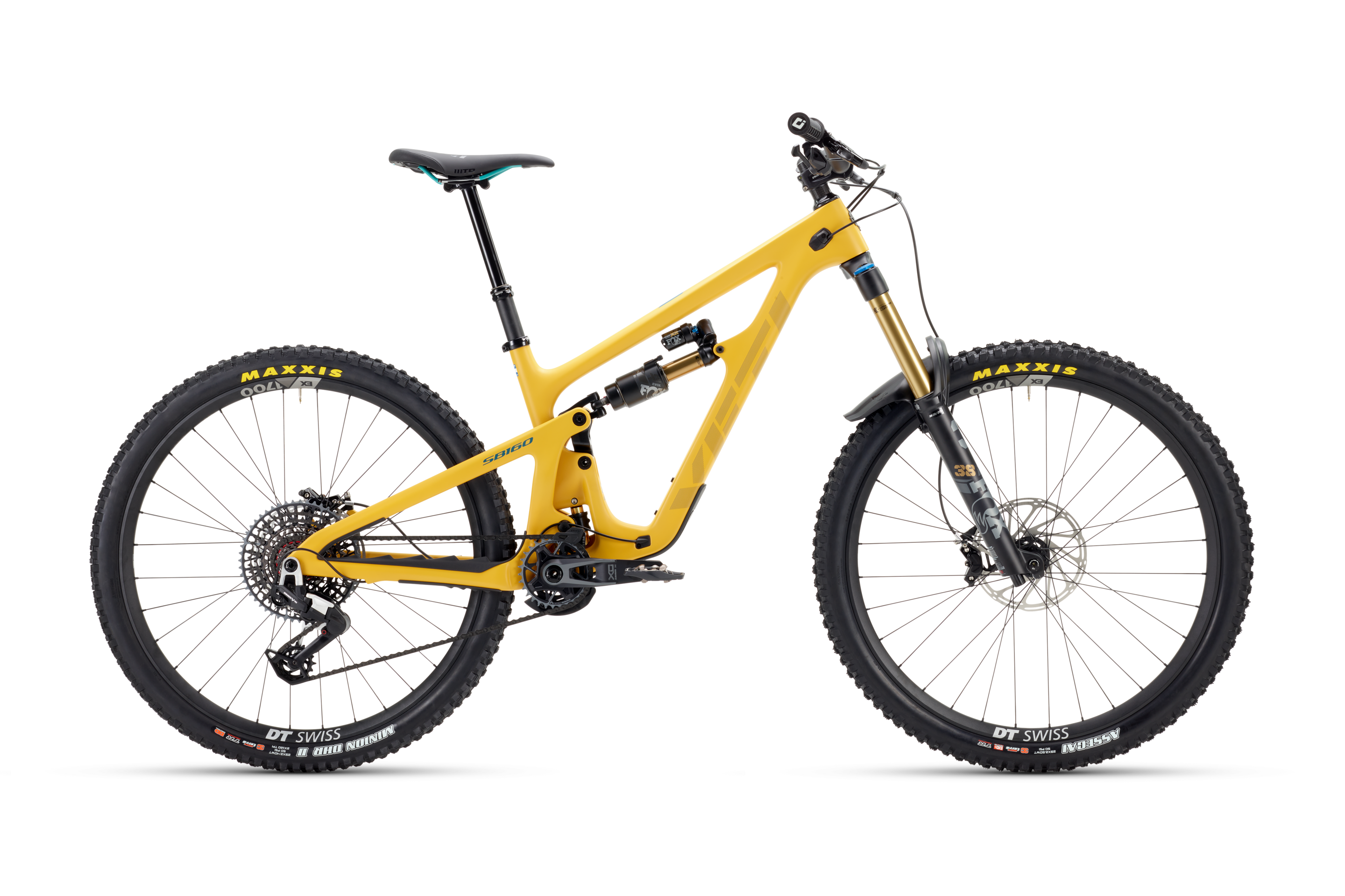 2026 Yeti SB160 Turq Series 29" Complete Mountain Bike - T2 X0/90 Transmission Build, Mustard