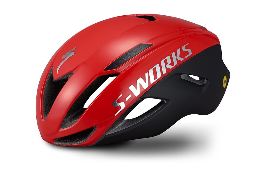 Specialized S-Works Evade Ii Angi Mips Satin/Gloss Flo Red/Chrome M