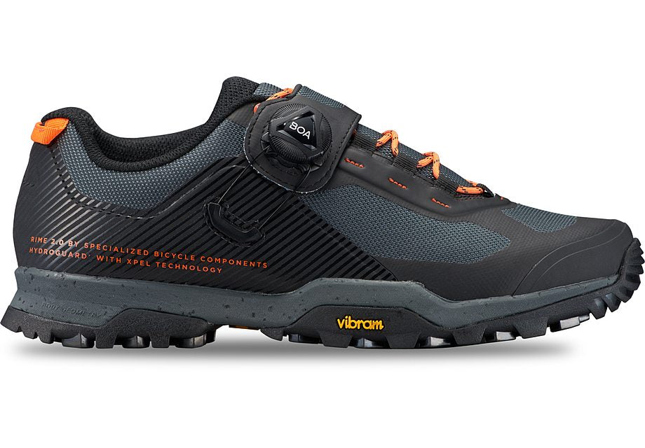Specialized rime 2.0 hydroguard shoe black/cast battleship/blaze 47
