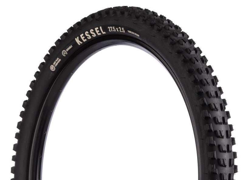 Teravail Kessel Tire - 27.5 x 2.5 Tubeless Folding BLK Durable Grip Plus Compound