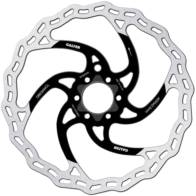 Galfer 203mm Rotor Center Lock 2.0mm Black/Silver