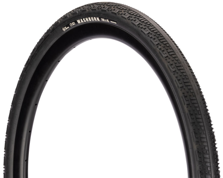 Teravail Washburn Tire - 700 x 45 Tubeless Folding BLK Light Supple Fast Compound