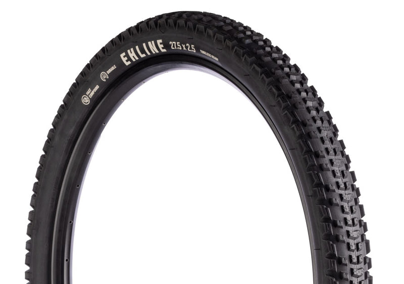 Teravail Ehline Tire - 27.5 x 2.5 Tubeless Folding BLK Durable Fast Compound