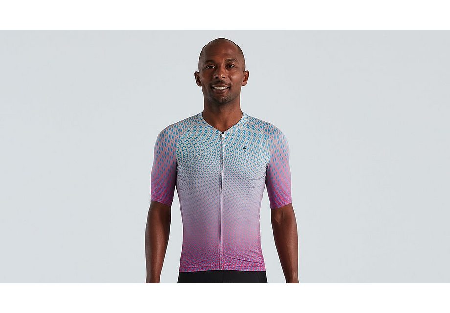 Specialized Sl Bicycledelics Jersey Ss Men Ice Papaya/Pro Blue Xs