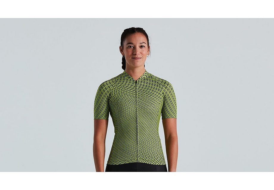 Specialized Sl Bicycledelics Jersey Ss Wmn Hyper Green/Black Xxl
