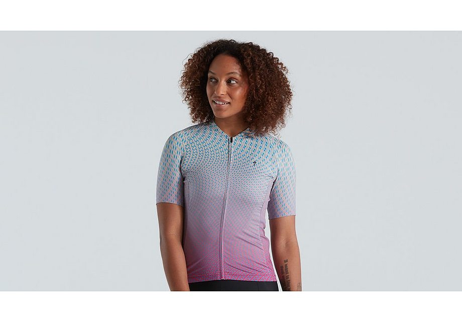 Specialized Sl Bicycledelics Jersey Ss Wmn Ice Papaya/Pro Blue Xl