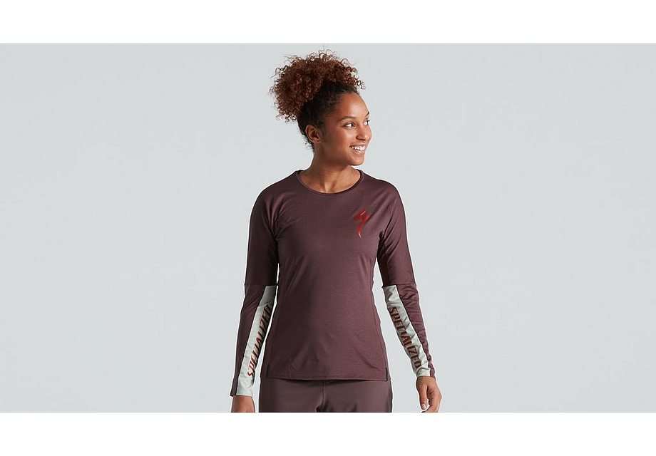 2021 Specialized Trail Air Jersey Long Sleeve Women - Cast Umber, X-Large
