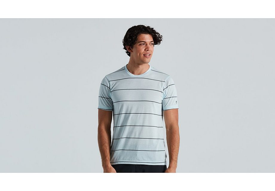 Specialized Trail Stripe Tech Tee Ss Men Ice Blue L