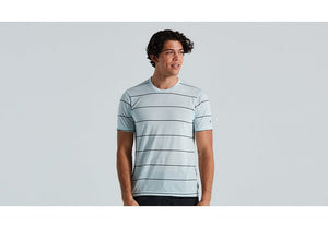 Specialized Trail Stripe Tech Tee Ss Men Ice Blue L