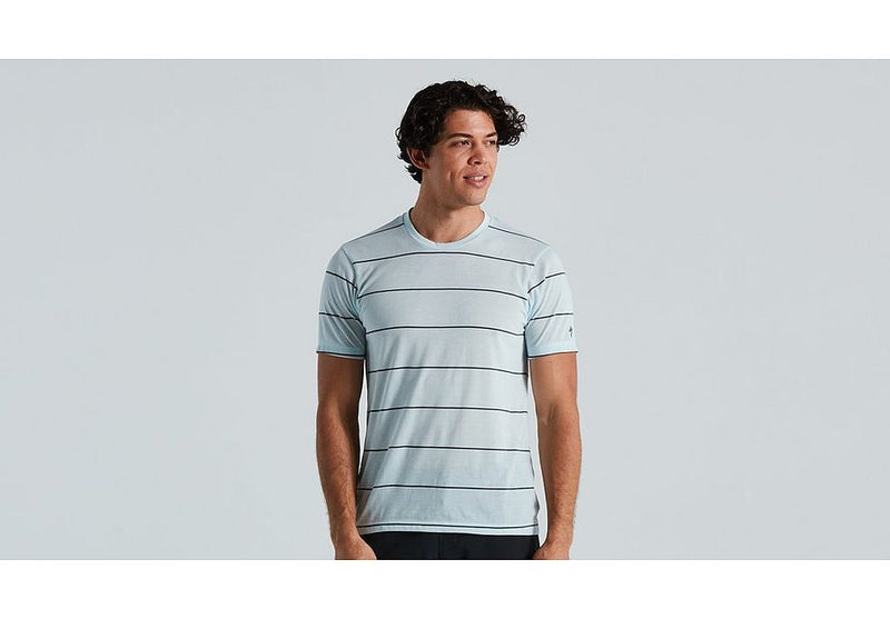 Specialized Trail Stripe Tech Tee Ss Men Ice Blue L