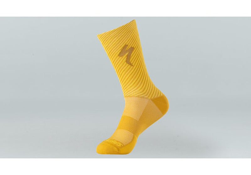 Specialized Soft Air Tall Sock Brassy Yellow/Golden Yellow Stripe S