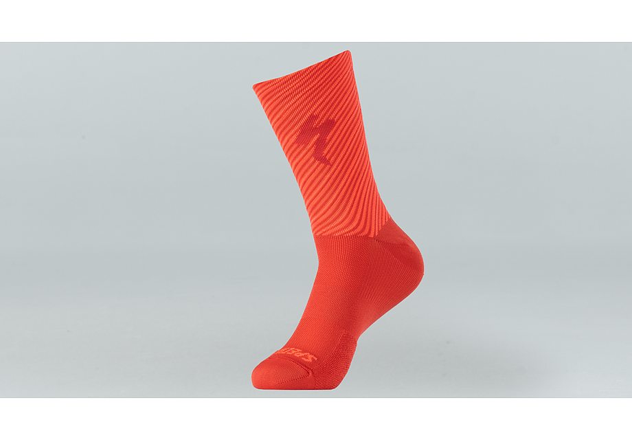 Specialized Soft Air Tall Sock Flo Red/Rocket Red Stripe M
