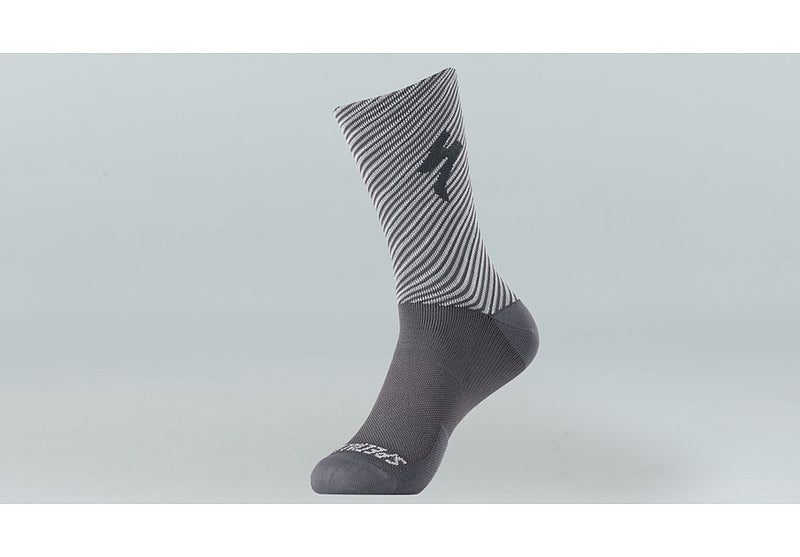 Specialized Soft Air Tall Sock Slate/Dove Grey Stripe M