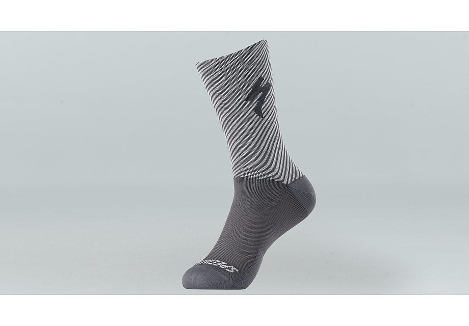 Specialized Soft Air Tall Sock Slate/Dove Grey Stripe Xl