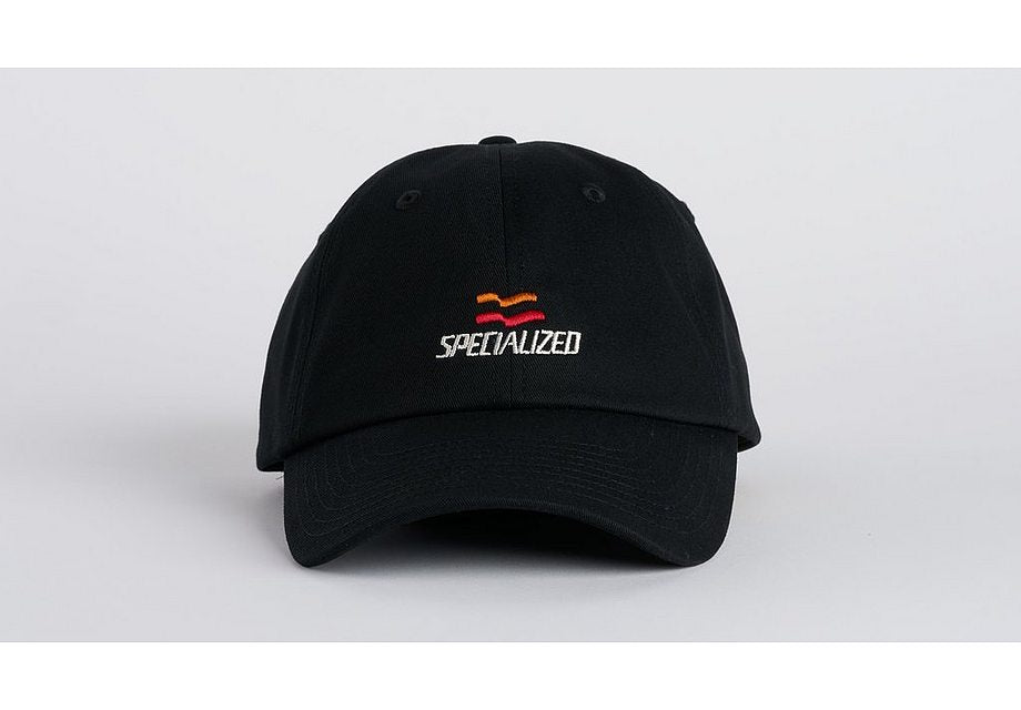 Specialized flag graphic 6 panel dad hat black osfa