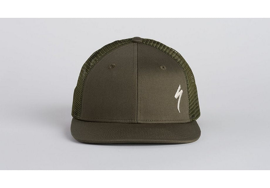 Specialized s-logo trucker hat oak green/birch white osfa