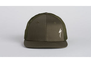 Specialized s-logo trucker hat oak green/birch white osfa